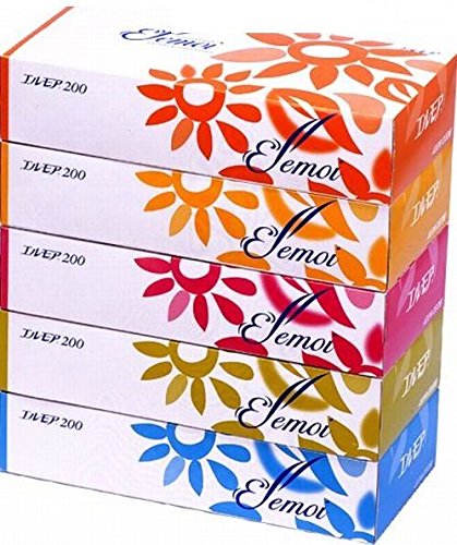 Amazon.co.jp: エルモア ティッシュ 400枚(200組)×5箱組 : ドラッグストア